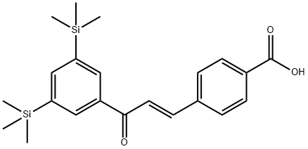 4-(3-(3,5-bis(trimethylsilyl)phenyl)-3-oxo-1-propenyl)benzoic acid,125973-58-2,结构式