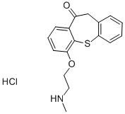 DIBENZO(B,F)THIEPIN-10(11H)-ONE, 6-(2-(METHYLAMINO)ETHOXY)-, HYDROCHLO RIDE,125981-95-5,结构式
