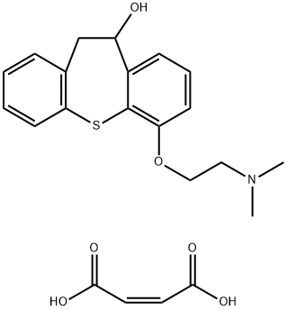 Dibenzo(b,f)thiepin-10-ol, 10,11-dihydro-6-(2-(dimethylamino)ethoxy)-,  (Z)-2-butenedioate (1:1) (salt) 结构式