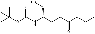 (4S)-4-[[(1,1-Dimethylethoxy)carbonyl]amino]-5-hydroxypentanoic acid ethyl ester Struktur