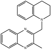 QUINOXALINE, 2-[(3,4-DIHYDRO-1(2H)-QUINOLINYL)METHYL]-3-METHYL- 结构式