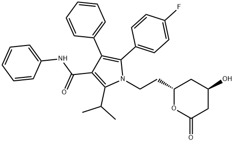 125995-03-1 1-[2-[[(2R)-テトラヒドロ-4β-ヒドロキシ-6-オキソ-2H-ピラン]-2α-イル]エチル]-5-(4-フルオロフェニル)-2-イソプロピル-4,N-ジフェニル-1H-ピロール-3-カルボアミド