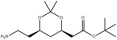 (4R,6R)-tert-Butyl-6-(2-aminoethyl)-2,2-dimethyl-1,3-dioxane-4-acetate Struktur