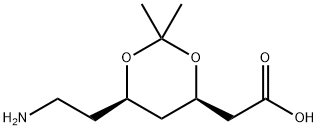 (4R,6R)-6-(2-AMinoethyl)-2,2-diMethyl-1,3-dioxane-4-acetic Acid,125995-17-7,结构式