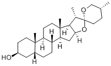 (25R)-5β-スピロスタン-3β-オール 化学構造式