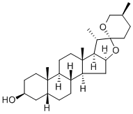 菝葜皂苷元, 126-19-2, 结构式