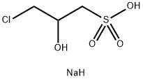 3-氯-2-羟基丙基磺酸钠,126-83-0,结构式
