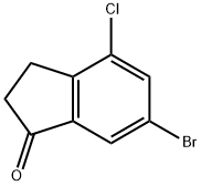 4-氯-6-溴茚酮, 1260017-17-1, 结构式