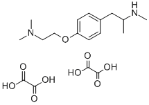 N,alpha-Dimethyl-4-(2-(dimethylamino)ethoxy)benzeneethanamine ethanedi oate (1:2) 结构式