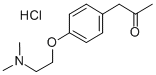 2-Propanone, 1-(4-(2-(dimethylamino)ethoxy)phenyl)-, monohydrochloride,126002-37-7,结构式