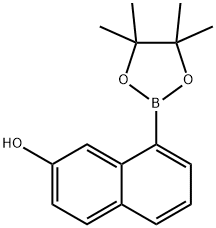 2-Hydroxy-8-(4,4,5,5-tetramethyl-1,3,2-dioxaborolan-2-yl)naphthalene Structure