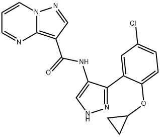 1260164-11-1 N-(3-(5-chloro-2-cyclopropoxyphenyl)-1H-pyrazol-4-yl)pyrazolo[1,5-a]pyriMidine-3-carboxaMide
