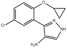 3-(5-Chloro-2-cyclopropoxyphenyl)-1H-pyrazol-4-aMine,1260169-39-8,结构式