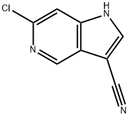 6-Chloro-3-cyano-5-azaindole 化学構造式