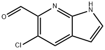 5-クロロ-1H-ピロロ[2,3-B]ピリジン-6-カルブアルデヒド 化学構造式