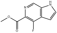 1H-Pyrrolo[2,3-c]pyridine-5-carboxylic acid, 4-fluoro-, Methyl ester 结构式