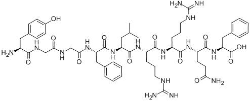 TYR-GLY-GLY-PHE-LEU-ARG-ARG-GLN-PHE, 126050-26-8, 结构式