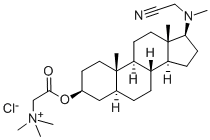 Ethanaminium, 2-(((3-beta,5-alpha,17-beta)-17-((cyanomethyl)methylamin o)androstan-3-yl)oxy)-N,N,N-trimethyl-2-oxo-, chloride 结构式