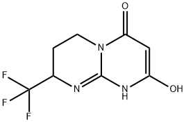 8-hydroxy-2-(trifluoromethyl)-3,4-dihydro-1H-pyrimido[1,2-a]pyrimidin-6(2H)-one Struktur