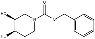 1-Piperidinecarboxylic acid, 3,4-dihydroxy-, phenylmethyl ester, (3S,4R)-,1260588-08-6,结构式