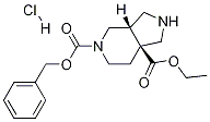 1H-Pyrrolo[3,4-c]pyridine-5,7a-dicarboxylic acid, hexahydro-, 7a-ethyl 5-(phenylMethyl) ester, hydrochloride , (3aS,7aS)- Structure