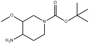 1-BOC-3-甲氧基-4-氨基-哌啶,1260639-98-2,结构式