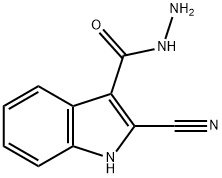 2-Cyano-1H-indole-3-carboxylic acid hydrazide,1260640-85-4,结构式
