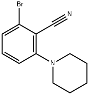 2-溴-6-哌啶苯甲腈 结构式