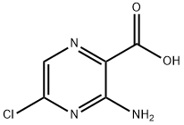 3-アミノ-5-クロロピラジン-2-カルボン酸 化学構造式