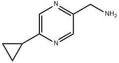 2-Pyrazinemethanamine, 5-cyclopropyl- Struktur