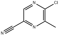5-氯-6-甲基吡嗪-2-甲腈, 1260672-01-2, 结构式