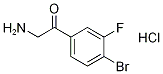 2-氨基-1-(4-溴-3-氟苯基)乙烷-1-酮盐酸盐,1260679-52-4,结构式