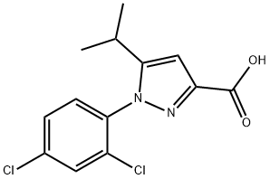 1-(2,4-DICHLORO-PHENYL)-5-ISOPROPYL-1H-PYRAZOLE-3-CARBOXYLIC ACID Structure