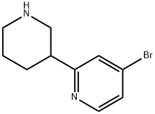 4-broMo-2-(piperidin-3-yl)pyridine 结构式