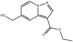 Pyrazolo[1,5-a]pyridine-3-carboxylic acid, 5-(hydroxyMethyl)-, ethyl ester Struktur
