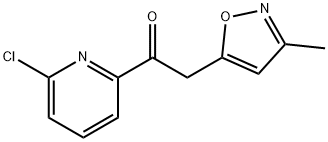 1-(6-Chloropyridin-2-yl)-2-(3-methylisoxazol-5-yl)ethanone,1260783-70-7,结构式