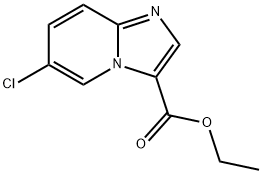 6-クロロイミダゾ[1,2-A]ピリジン-3-カルボン酸エチル 化学構造式
