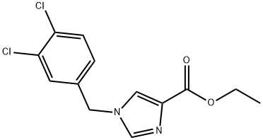 Ethyl 1-(3,4-dichlorobenzyl)-1H-imidazole-4-carboxylate 化学構造式