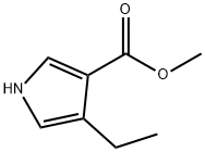 4-エチル-1H-ピロール-3-カルボン酸メチルエステル 化学構造式