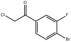 1-(4-Bromo-3-fluorophenyl)-2-chloroethanone, 99% Structure