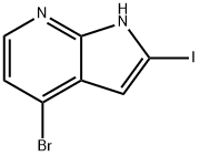 4-ブロモ-2-ヨード-7-アザインドール 化学構造式