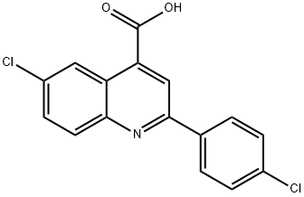 6-CHLORO-2-(4-CHLOROPHENYL)-4-QUINOLINE CARBOXYLIC ACID Struktur