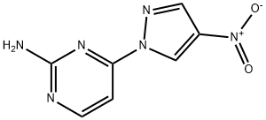 2-pyriMidinaMine, 4-(4-nitro-1H-pyrazol-1-yl)- Structure