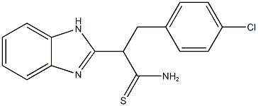 2-(1H-1,3-Benzodiazol-2-yl)-3-(4-chlorophenyl)propanethioamide Structure
