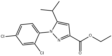1-(2,4-DICHLORO-PHENYL)-5-ISOPROPYL-1H-PYRAZOLE-3-CARBOXYLIC ACID ETHYL ESTER,126099-96-5,结构式