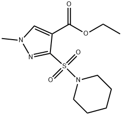 Ethyl1-methyl-3-(piperidine-1-sulfonyl)-1H-pyrazole-4-carboxylate 结构式