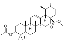 3-ACETYLOXY-(3ALPHA)-URS-12-EN-28-OIC ACID METHYL ESTER,1261-37-6,结构式