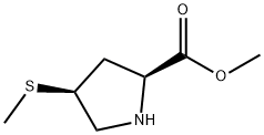 L-Proline, 4-(methylthio)-, methyl ester, cis- (9CI) Structure