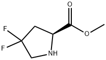 (2S)-4,4-二氟吡咯烷-2-羧酸甲酯 结构式