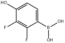 2,3-ジフルオロ-4-ヒドロキシフェニルボロン酸 化学構造式